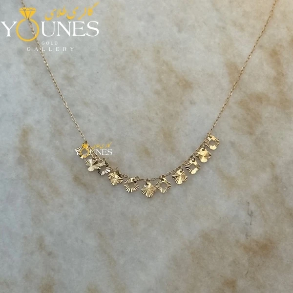 گردنبند طلا ونکلیف تراش دار